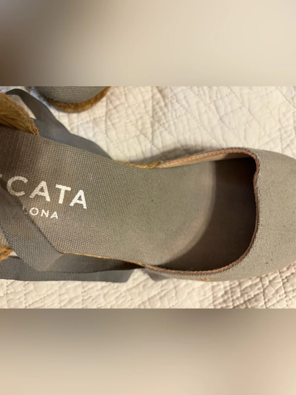 Viscata Barcelona Sagaro Canvas Espadrille Wedges 42 handmade Spain